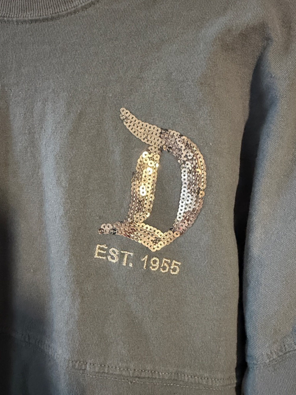 Disney Parks Charcoal Gray with Rose Gold Long Sleeve Spirit Jersey size small - Picture 3 of 7